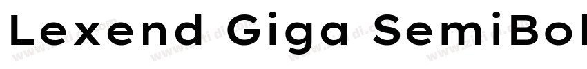 Lexend Giga SemiBold字体转换
